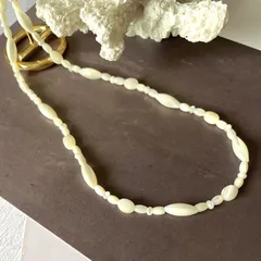 14kgf製/ホワイトマザーオブパールネックレス