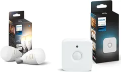【セット買い】Philips Hue(フィリップスヒュー) スマート電球 スマートLED電球 LED電球 E17 ライト 照明 ランプ Alexa対応 ホワイトグラデーション 2個入り + モーションセンサーのサムネイル