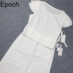 【新品タグ付き】Epoch　エポック　セットアップ　トップス　スカート　38ㅤ08　ホワイト　アイボリー　白　レゼント　ギフト