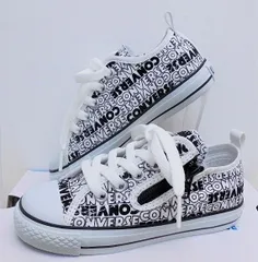 ★新品★CONVERSE CHILD ALL STAR N LOGOTYPES Z OX (チャイルドオールスターロゴタイプス） ホワイト/ブラック19.0センチ