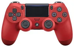 【中古】【純正品】ワイヤレスコントローラー (DUALSHOCK 4) マグマ・レッド (CUH-ZCT2J11)