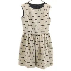 To b. by agns b トゥービーバイアニエスベー ノースリーブ ワンピース 38 ベージュ系 レディース 古着