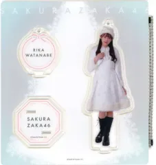 【中古】キーホルダー 渡辺梨加(櫻坂46) アクリルスタンドキーホルダー(2021年クリスマスサンタ衣装)