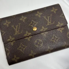 【送料無料】Louis Vuitton/ルイヴィトン/三つ折り財布/サイフ/ウォレット/モノグラム/ブラウン/MI0945/一部破れあり/中古品