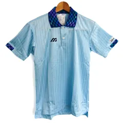 ミズノ ポロシャツ 半袖 スポーツウエア トップス メンズ Mサイズ ブルー系 Mizuno