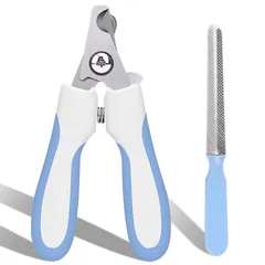 【在庫処分】犬 Gagaciso ペット用 猫 爪切り ＋ 爪やすり セット 犬 猫 お手入れ用品 爪切り 深爪ストッパー機能 安全ロック機能 スプリング ラバーハンドル つめ切り ヤスリ