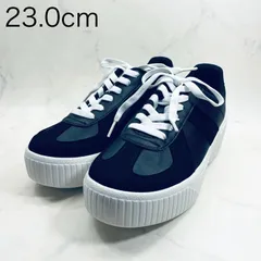 【新品 訳あり】【軽量】ラシック　 厚底ウェッジソールミックススニーカー　23.0㎝ 　黒　ブラック