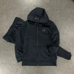O1 UNDER ARMOUR STORM アンダーアーマー セットアップ 上下 パーカー ジャケット ジョガーパンツ ジャージ ブラック 黒 メンズ LG