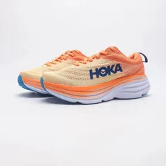 [ホカオネオネ] HOKA BONDI 8 陸上/ランニング ランニングシューズ ボンダイ 8 ワイド ランニング ロード マラソン ランシュー 厚底 ワイドタイプ 男女兼用 オレンジ×ホワイト 送料無料