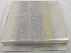A◇着物くつろぎ 夏物 霞模様 金銀糸 引箔 六通 正絹 薄物 絽 紗 京