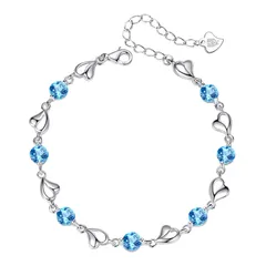 【在庫セール】アクセサリー ハートモチーフ ジュエリー 手首 お守り 母の日 パワーストーン アレルギー対応 誕生日 999 シルバー プレゼント 誕生石 人気 女性 レディース 「シルバーサンダー」ブレスレット