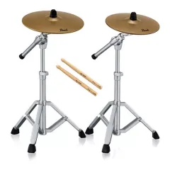 【中古】トレーディングフィギュア CRASH＆RIDE CYMBALS＆STICKS 「Pearl Drums Miniature Collection」