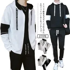 秋 メンズ セットアップ 上下 冬 暖かい 春 上下セット 厚手 フード付き パーカー フルジップ スウェット スウェット ジップパーカー 部屋着 秋冬 スポーツ ジョガーパンツ ルームウェア 大きい#welle579379