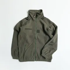 【1点販売】USED フランス軍 フリースジャケット オリーブ ミリタリー 厚手 スタンドカラー ドローコード
