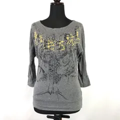 DIESEL【ディーゼル】長袖Ｔシャツ【レディースS/グレー/gray】五分袖・七分袖/カットソー/Tops/Shirts◆BJ084-e