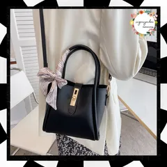 PUレザー ショルダーバッグ ポーチ付き レディース おしゃれ スカーフ付き ハンドバッグ インナーバッグ付き 斜め掛けカバン ２点セット オフィスカジュアル バケツバッグ 韓国 2way 通勤 バッグインバッグ 調整可能なショルダー付き 1XIUF-045