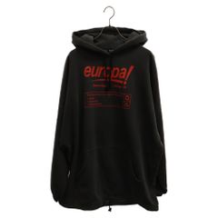 BALENCIAGA (バレンシアガ) 18AW Europa! Print Hoodie 535718TYK45 ウォッシュ加工 プリントフーディ プルオーバーパーカー スウェット グレー