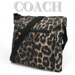 COACH コーチ ショルダーバッグ サコッシュ オセロット レオパード柄 アニマル柄 斜め掛け クロスボディ F77429