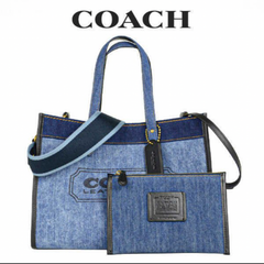 COACH コーチ トートバッグ ショルダーバッグ デニム 89163