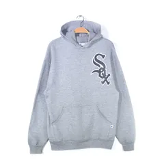 90s ラッセル USA製 ヴィンテージスウェットパーカー MLB シカゴホワイトソックス メジャーリーグ グレー L 古着 @CG0449