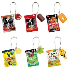 【中古】キーホルダー 全6種セット 「ノーベル製菓 シャカシャカミニチュアチャーム」