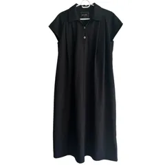 【極美品】ピエールカルダン ロングワンピース Aライン ノーカラー 黒 極美品 ピエールカルダン ロングワンピース Aライン ノーカラー 黒 L