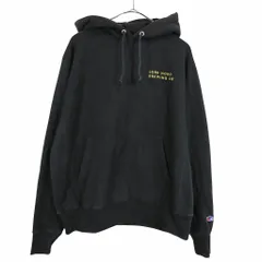 Champion チャンピオン リバースウィーブ ワンポイントロゴ パーカー プルオーバー ブラック (メンズ M) 中古 古着 O3904