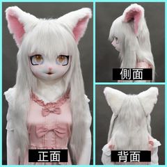 ケモノ着ぐるみ ヘッド fursuit コスプレ 猫ちゃん kigurumi コスチューム ztb15