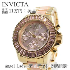 送料無料 インビクタ 腕時計 クォーツ レディース Angel Lady エンジェルレディー メタリックピンク ゴールド 派手 目立つ ロゴ マーク ブランド 珍しい かわいい スワロフスキー ビジュー 人気 おしゃれ スイス製 綺麗 X187