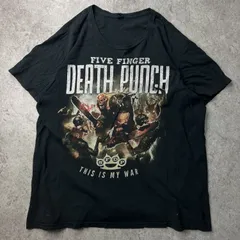 【2XL】FIVE FINGER DEATH PUNCH バンT Tシャツ 希少 ロックT オーバーサイズ  ビッグシルエット ビッグサイズ ボックスシルエット Y2K ゆるだぼのサムネイル