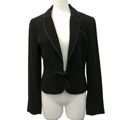 クロエ CHLOE FORMAL フォーマル テーラードジャケット リボン ショート丈 短丈 黒 ブラック 7AR 約S ■GY14のサムネイル
