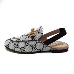 GUCCI グッチ サボ サンダル ゴールド GG型押し ゴールド金具 GUCCI グッチ サボ サンダル ゴールド GG型押し ゴールド金具