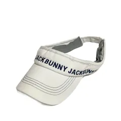 Jack Bunny!! ジャックバニー サンバイザー ホワイト ゴルフウェア メンズ 58cm 春夏 スポーツ ゴルフ トレーニング 万能 定番■LIBC44