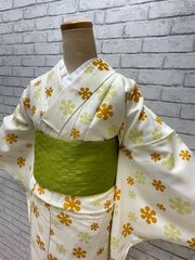 洗える着物　単衣　Lサイズ【20250118-9】単品　ひとえ　仕立て上がり