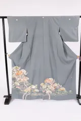 SK-064 色留袖 広衿 袷 共八掛 五つ紋 作家物 風景文様 清水寺 高級 SK-064 色留袖 広衿 袷 共八掛 五つ紋 作家物 風景文様 清水寺 高級