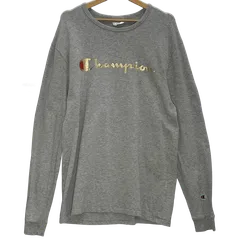 Champion/チャンピオン HERITAGE 長袖 ロンT ドローコード フロント オーバーサイズ ビッグシルエット インドネシア製 メンズ XL グレー