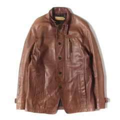 Calvin Klein カルバンクライン ジャケット ブラウン サイズ:L | CK39 シープスキンレザー ジップ ジャケット | アウター ブルゾン 上着 コート【メンズ】【中古】のサムネイル