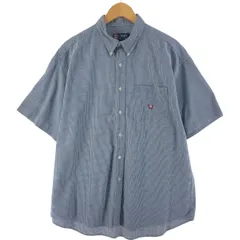 古着 90年代 ラルフローレン Ralph Lauren CHAPS チャップス ギンガムチェック 半袖 ボタンダウン チェックシャツ メンズXL相当/eaa539186