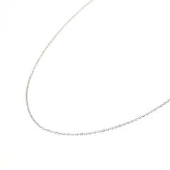 Pt850 プラチナ 850 トゥインクルチェーン ネックレス 45cm 0.8mm あずきチェーン アクセサリー (無段階の長さ調整 スライド式アジャスター) (TKL020-MV-45)