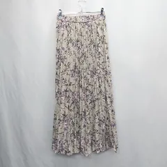 ◇ Θ fifth フィフス 花柄 ロング プリーツ スカート サイズF ブラウン系 レディース E  【1503050028660】