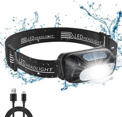 ヘッドライト 充電式 USB LED ヘッドランプ 40g超軽量　センサー機能