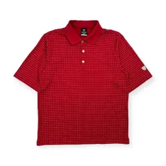美品◆NIKE GOLF DRI-FIT ナイキゴルフ ボーダー風 天竺 半袖 ポロシャツ S /レッド系/メンズ/スポーツ