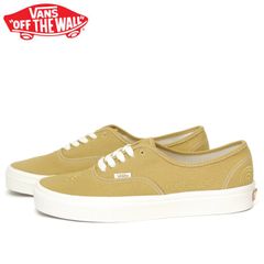 バンズ オーセンティック スニーカー メンズ レディース マスタード 刺繍 エコセオリー vans VANS