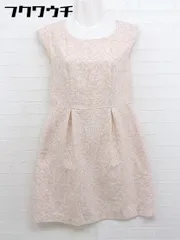 ◇ OFUON オフオン 総柄 フレンチスリーブ 膝丈 ワンピース サイズ38 ピンク系 レディース  【1108280000358】