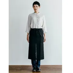【最終価格】fog linen work 若山曜子リネンエプロンブラック 若山 曜子さんのエプロン – fog linen work｜フォグリネンワーク
