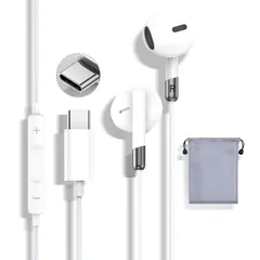 タイプc イヤホン 有線 【HIFI音質】 Type-C イヤホン USB-C 有線 音量調節 重低音 ノイズキャンセリング マイク付き 通話可能 ハイレゾ クリア通話 ステレオイヤフォン ヘッドホン Phone/Android/ios/Xperia/Padな