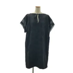 【美品】  tricot COMME des GARCONS / トリココムデギャルソン | 2012SS | レーヨン ジャガード フラワー バックギャザー リボン ワンピース | S | ブラック | レディース