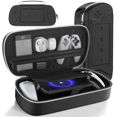 【特価セール】持ち運び便利 耐衝撃 全面保護 大容量 付属品収納可 ブラック リモートプレイヤーポーチ PS5 PS5 収納バッグ Portal ケース Portal対応】PSポータブル 【PS5