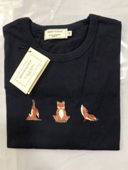 メゾンキツネ MAISON KITSUNE Yoga Fox ヨガ フォックス プリント Tシャツ カットソー 半袖