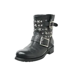 JIMMY CHOO レザー スタッズ ショート ブーツ